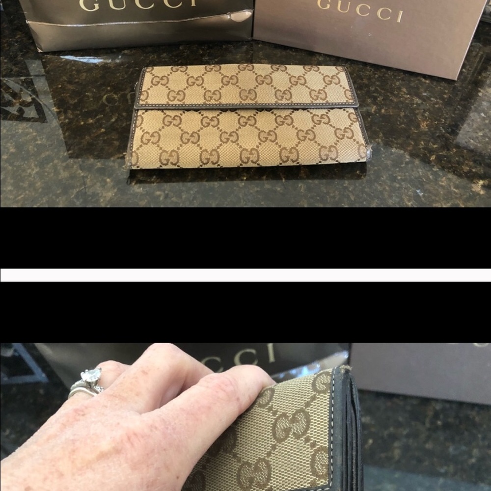 Authentic used Gucci Canvas  Wallet